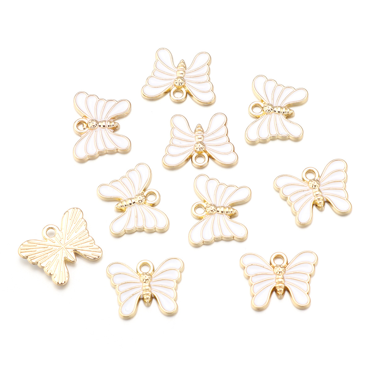 26g Weight Pendant Jewelry Making Type DIY Jewelry Accessories Classification 10 PCS/Package Quantity Alloy Material Butterfly Pattern Enamel Design IG Style, Simple Style Style 10 PCS/Package Alloy Butterfly Pendant 6