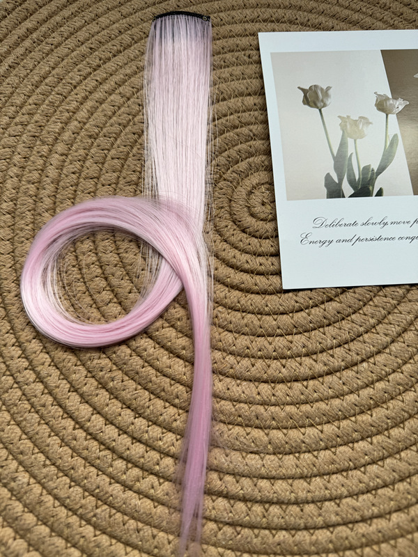 Peruca de color extensión de cabello pieza colgante oreja pieza de teñido de cabello simulado cabello de alta temperatura cabello rizado cabello recto adornamiento de cabello de color