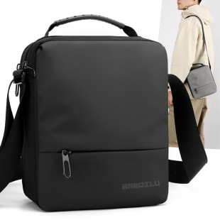 Shoulder Handbag 2025 Spring New Solid Color Simple Large Capacity Fashion Men's Business Commuter Crossbody Backpack