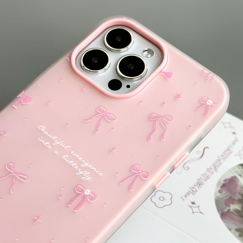 40g Weight iPhone Applicable Brands Phone Cases Classification tpu Material Bow Knot Pattern Sweet, Simple Style Style Tpu Bow Knot Sweet Simple Style Phone Cases Phone Accessories 7