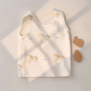 Baby vest spring and autumn thin spring and autumn baby toddler outer wear newborn belly protection vest boys and girls vest waistcoat