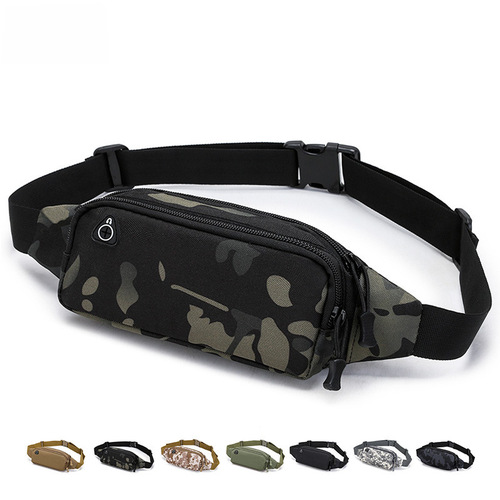 Small Batch Wholesale New Camouflage Tactical Waist Bag Large Capacity Women's Single Shoulder Bag Running Equipment Phone Bag