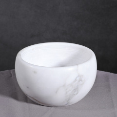 イタリアの石材髭剃りボウル天然大理石石鹸ボウル保温クリーム泡立て泡ボウルshaving bowl