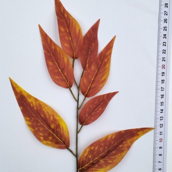メーカー卸売りシミュレーション葉七叉シミュレーションシルクプリント葉春装飾花部品ユーカリ葉|undefined