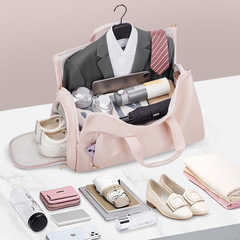 Cross-border waterproof travel suit bag for women, business trip suit storage, formal dress carry-on pink large capacity luggage bag