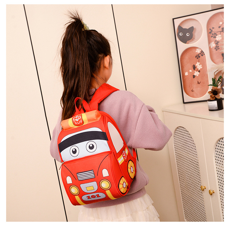 Unisexo Grande Nylon Dibujos Animados Lindo Cuadrado Cremallera Mochila Con Cremallera display picture 7