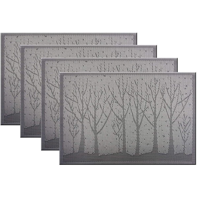 Pequeño árbol occidental placemat Teslin placemat tazón estera taza estera jacquard patrón decoración alargado corredor de mesa estera de mesa de PVC