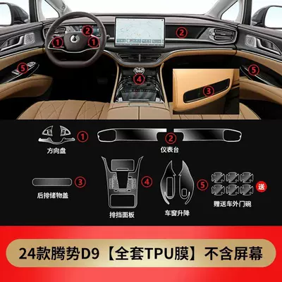 24-25 Denza D9 Gear: Car interior film - model-24-25-full-set-of-soft-film-without-screen