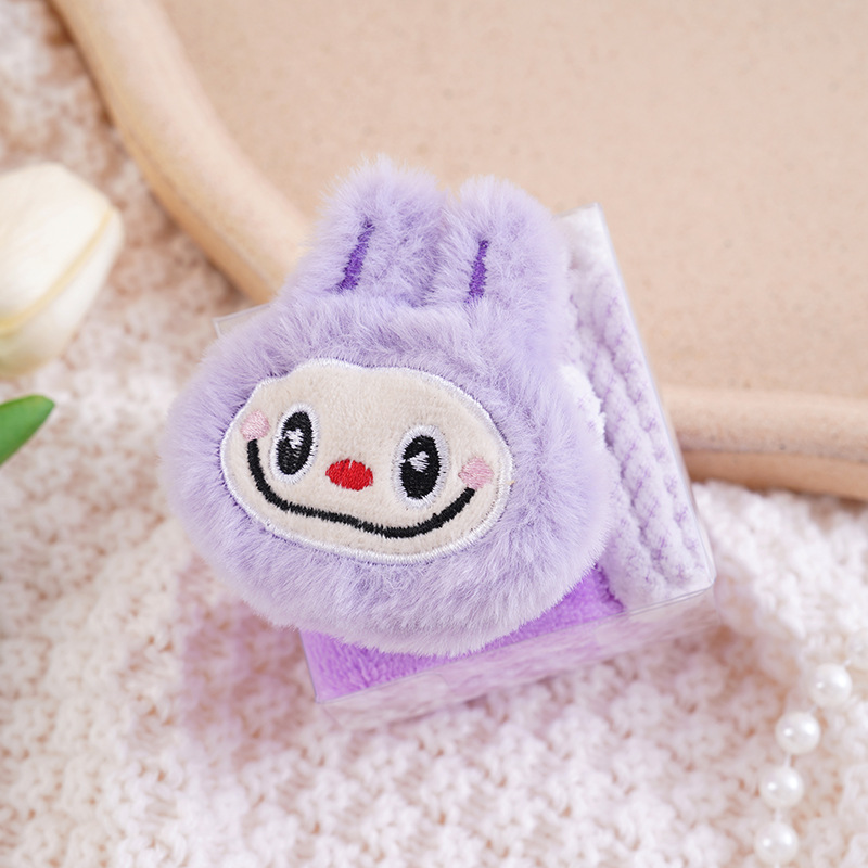 Purple labubu + pvc box / 30*30cm