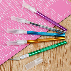 Aluminum Alloy Engraving Knife for Student Paper Cutting, Multi-functional Pencil Knife, Hand Journal Knife, Wood Carving Tool, Cutting Knife