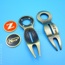 现货复古高尔夫用品金属果岭叉球叉磁吸珐琅MARK球标golf运动配件