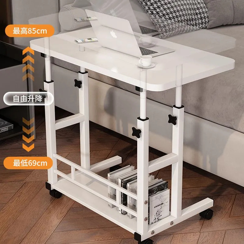 Computer desk movable lift bedside table home bedroom dormitory lazy simple writing desk rental house small table 2