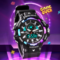 Disney children's electronic watch male teenager junior high school boy mechanical boy waterproof primary school student 10 years old and above
