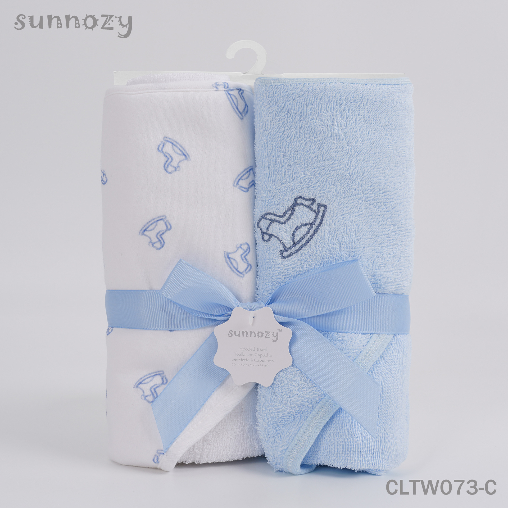 Toalla de Baño con Capucha de Algodón para Bebé 76x76 cm Set de 2 Absorbente para Baño image 7