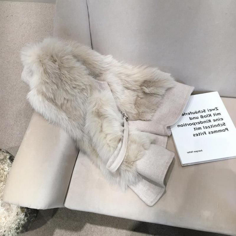 Vestă de blană pentru femei 2024, vestă nouă de lână de toamnă și de iarnă, haină scurtă și subțire cu blană pentru femei_voghion.com