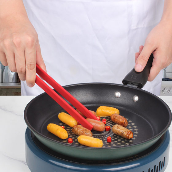 Silicone Food Clip Outdoor Camping Barbecue Clip Integrated All-inclusive Food Clip Anti-scalding Non-slip Cooking Clip V-shaped Clip