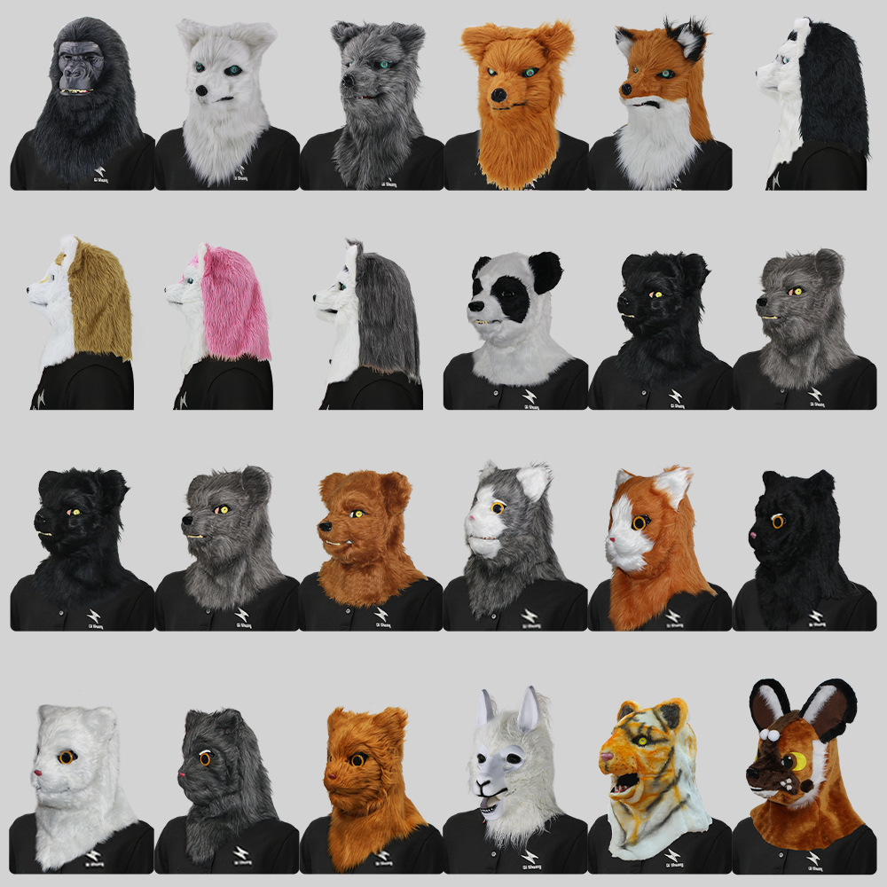 Puede abrir la boca, divertida serie de sombreros de animales, mascarada, máscara de mordida de boca, accesorios de actuación de fiesta de Halloween