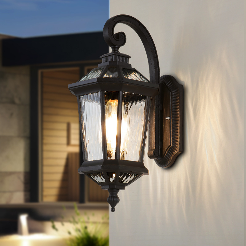 Outdoor wall lamp American waterproof corridor light European antique outdoor balcony villa courtyard gate light led