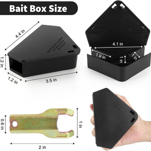 Mouse Bait Station for Outdoor & Indoor with Keys