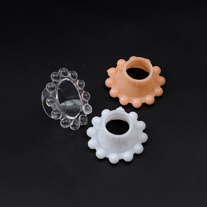 Beaded Penis Ring, TPE Delay Constriction Ring with 18 Beads, Manual Male Adult Toy — detail image 16