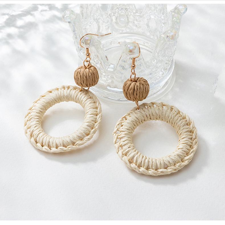 Vacation Round Wax Line Drop Earrings display picture 1