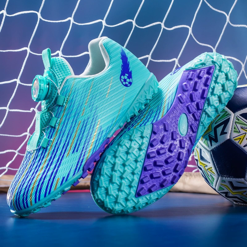 2024 новая новая вращающаяся пряжка футбольные туфли для мальчиков и подростков для студентов женского пола