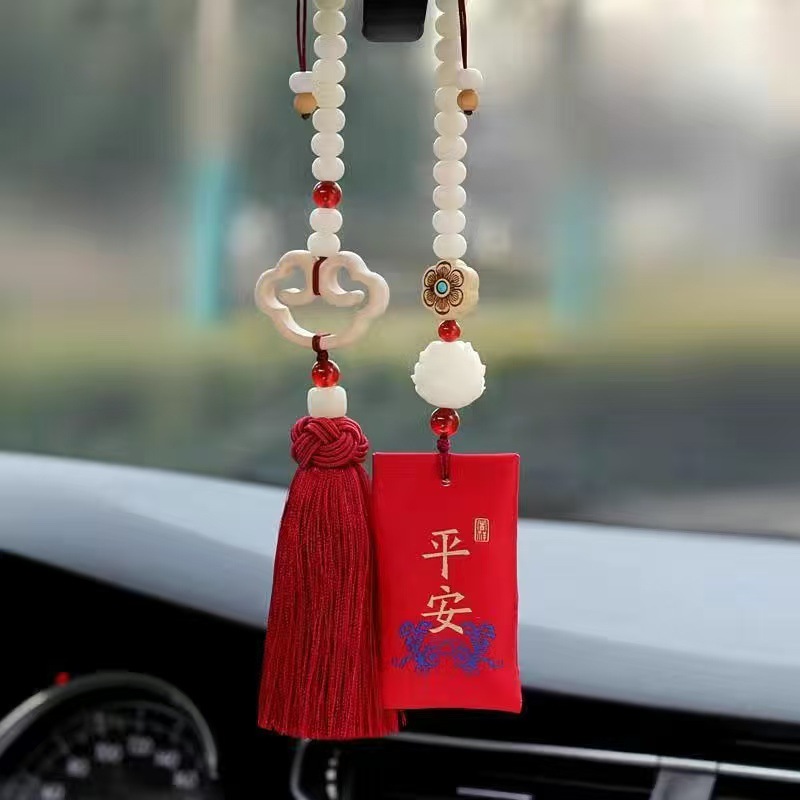 Safe Journey Pendant Car Deer Ornament Car Interior Decoration Car Hanging Decoration Rearview Mirror Pendant for Men and Women