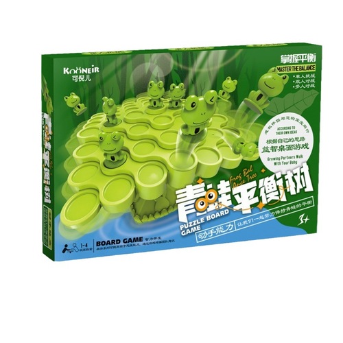 Frog Balance Tree Concentration Balance Training Toy for Children, Stack Stack Fun, Parent-Child Interactive Brain Teaser and Leisure Board Game