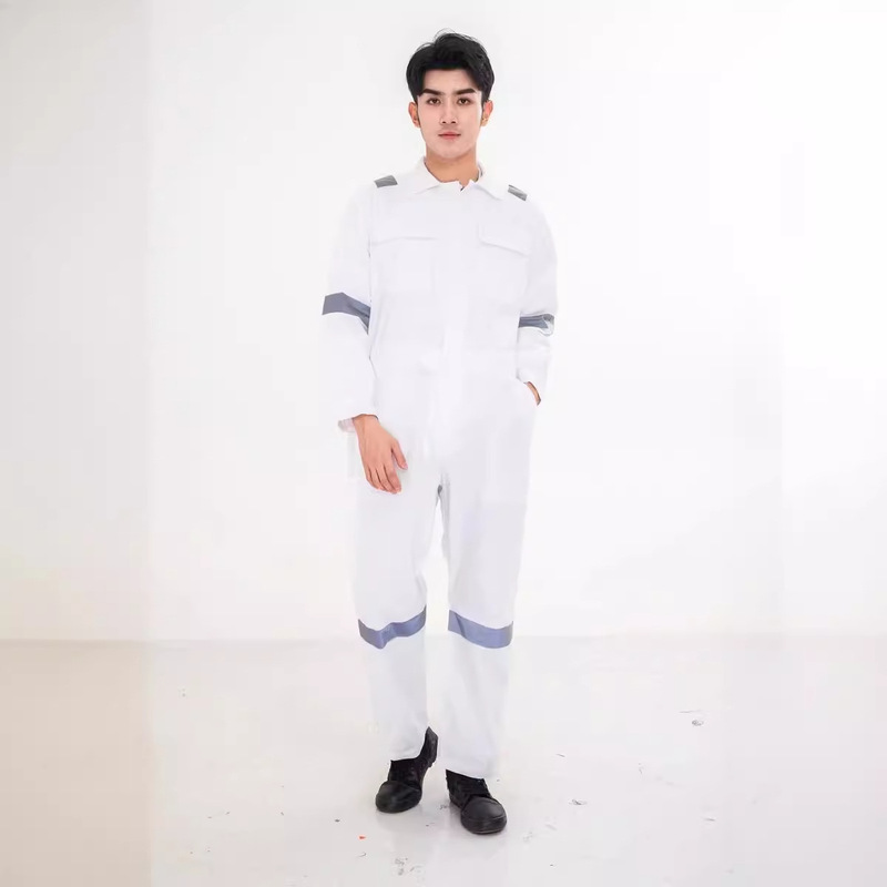 Cotton Spring and Autumn Long Sleeve Reflective Strip Dustproof One-piece Work Clothes suit Labor Protection Tooling Workshop Electrician One-piece Clothes Cotton Spring and Autumn Long Sleeve Reflective Strip Dustproof One-piece Work Clothes suit Labor Protection Tooling Workshop Electrician One-piece Clothes