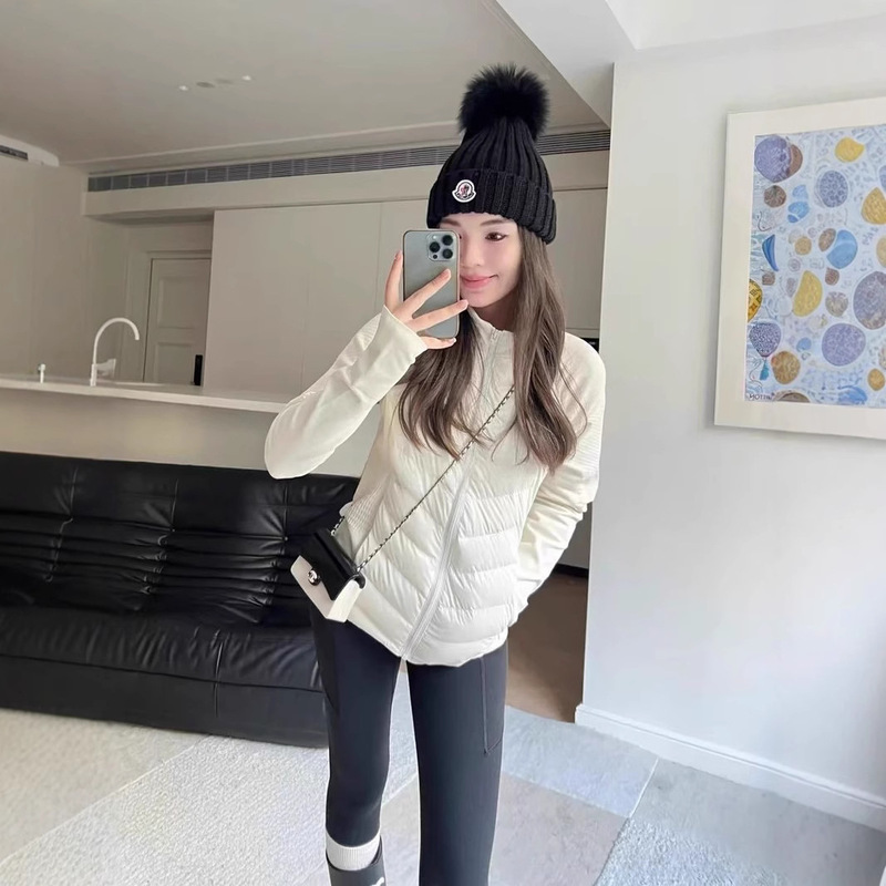 Lulufend down Jacket, Lightweight Women's Winter Inner Layer, Sports Inner Wear, White Duck Down, Slim Fit, Warm Yoga Jacket