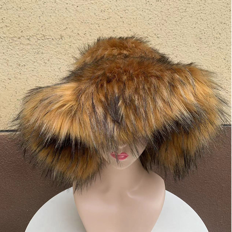 Faux Fur Bucket Hat With Wide Brim - Winter Warm Fashion Hat For Women, Soft & Cozy, Stylish & Trendy (Multiple Colors)_voghion.com