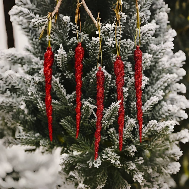 起爆金5cm 7cm 10cmクリスマスツリー藤条クリスマス雪花雰囲気装飾ストラップクロスボーダー工場直販|undefined