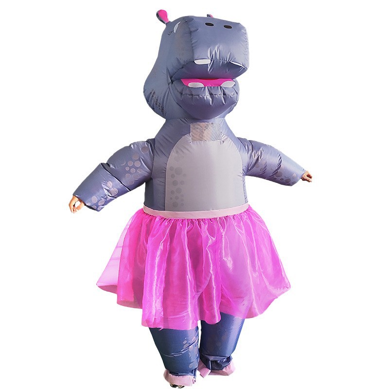 Amazon explosión impresa inflatable T-Rex disfraz Halloween multicolor T-Rex disfraz de fiesta disfraz de muñeca