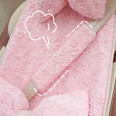rose safety belt decoration plush | Seat belt shoulder pad