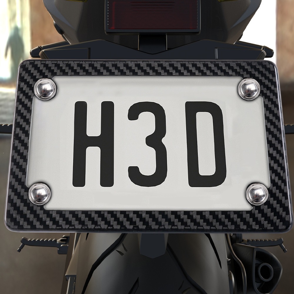 Motorcycle License Plate Frame Carbon Fiber License Plate Frame Dry Carbon Electric Vehicle Us Standard License Plate Holder Real Carbon Modification Accessories