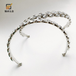Luggage Hardware Accessories Metal Hand-in-hand Handbag Alloy Diamond Handbag with Diamond Handbag with Half Ring Handle
