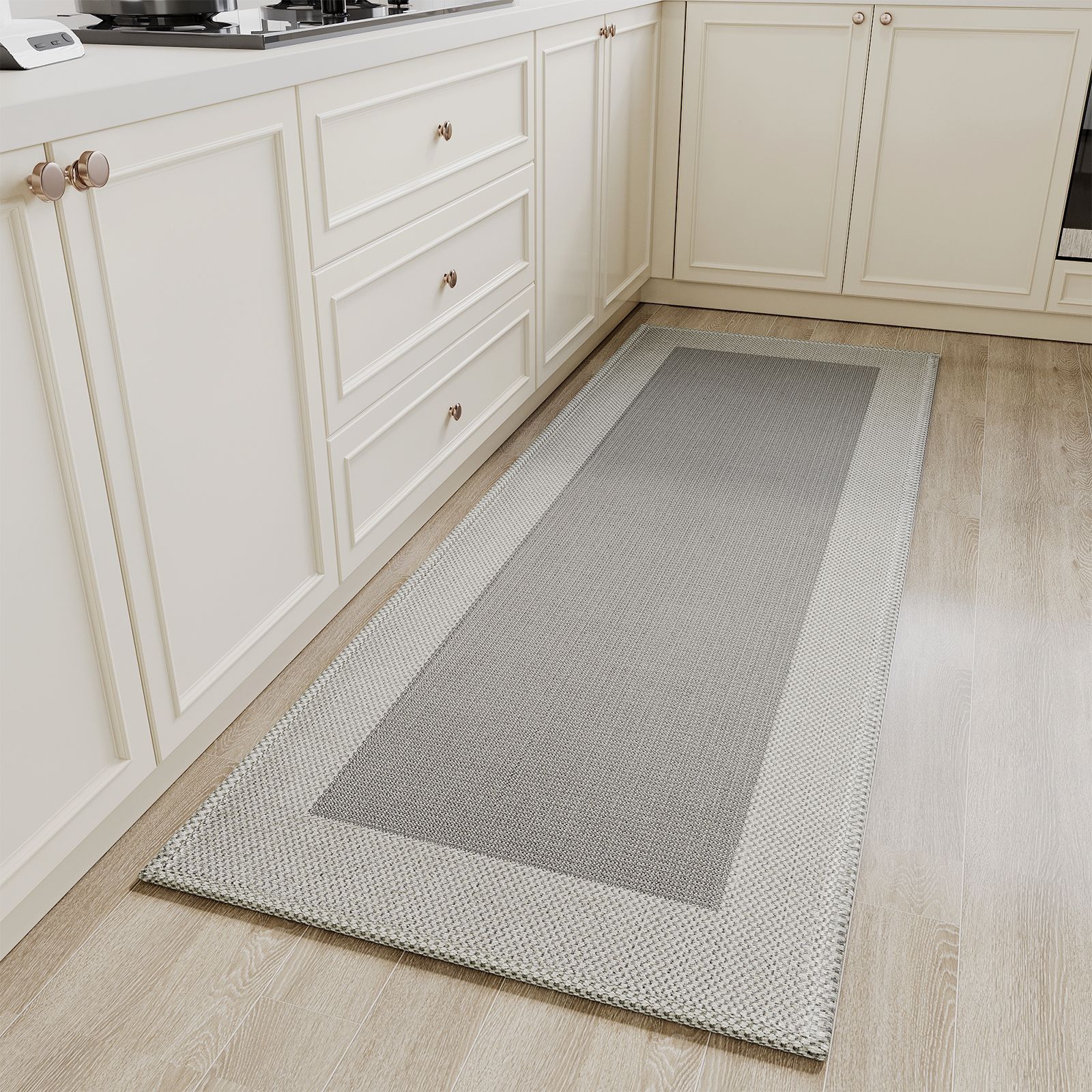 Alfombra de piso de cocina a prueba de aceite impermeable borrable lavable alfombra larga hogar cocina resistente a las manchas absorbente de aceite antideslizante alfombra