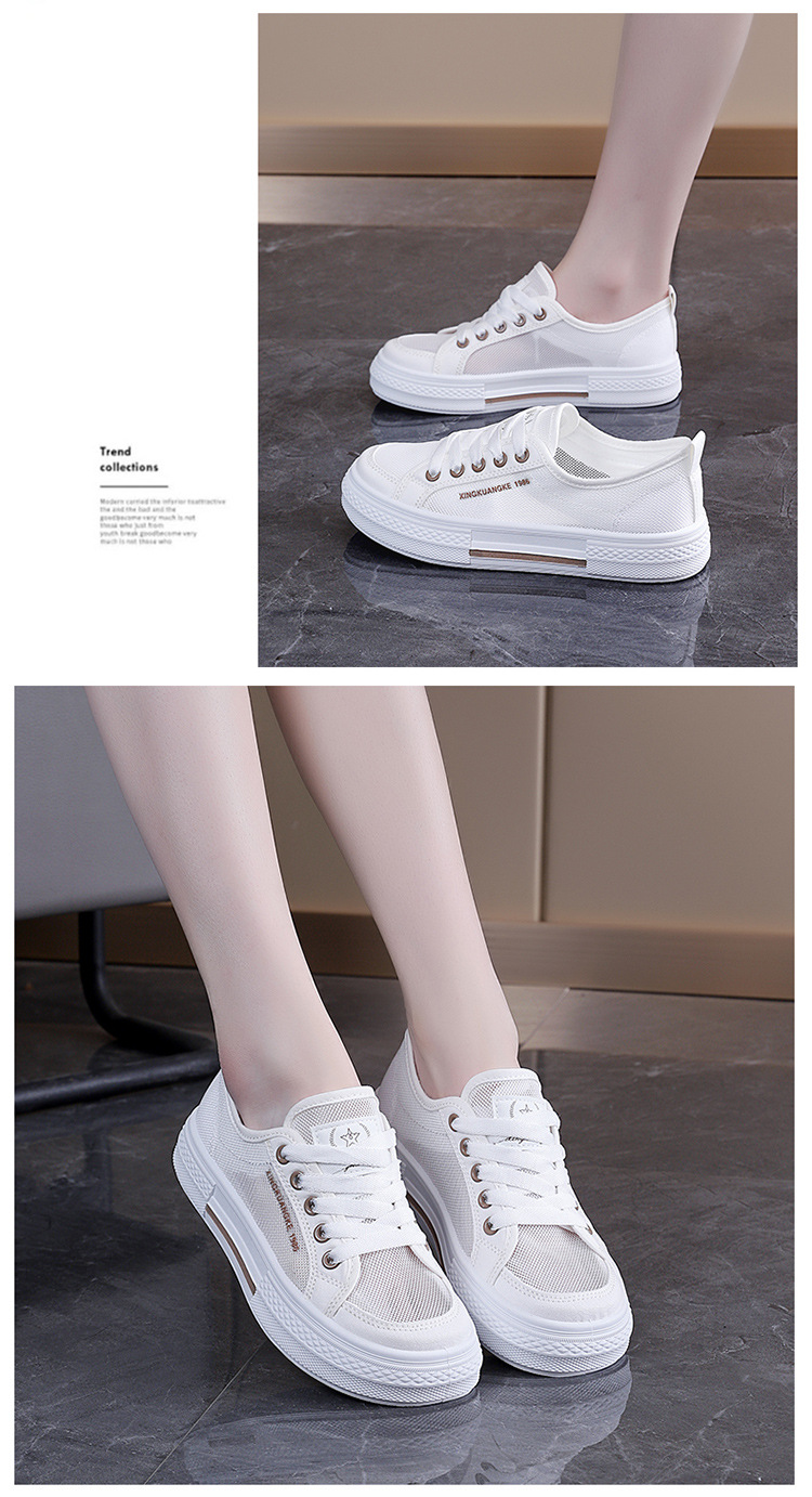 Summer New Breathable Mesh Canvas For Women, Versatile Student Shoes, Women's Soft-soled Korean-style Casual Shoes 221_vogvips.com