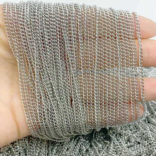 DIY jewelry accessories metal chain encrypted chain twisted chain extended chain iron chain wholesale