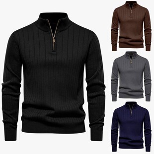 U 95953 Semi Zipper Collar Men's Sweater �������ʿë��