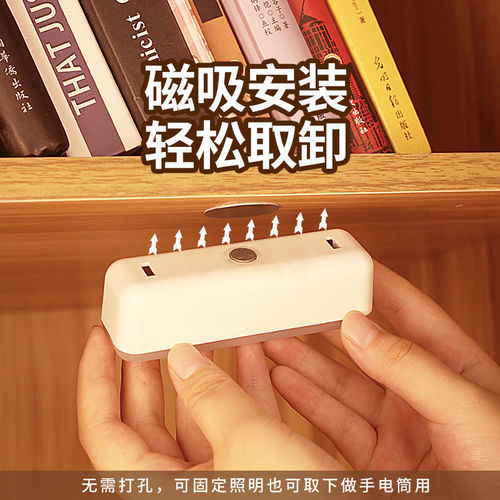 Smart Human Body Sensor Night Light LED Bedroom Corridor Magnetic USB Charging Bedside Cabinet Light Strips Cross-border Wholesale