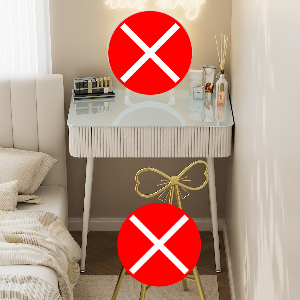 72cm 단일 테이블 (의자 없이 거울)