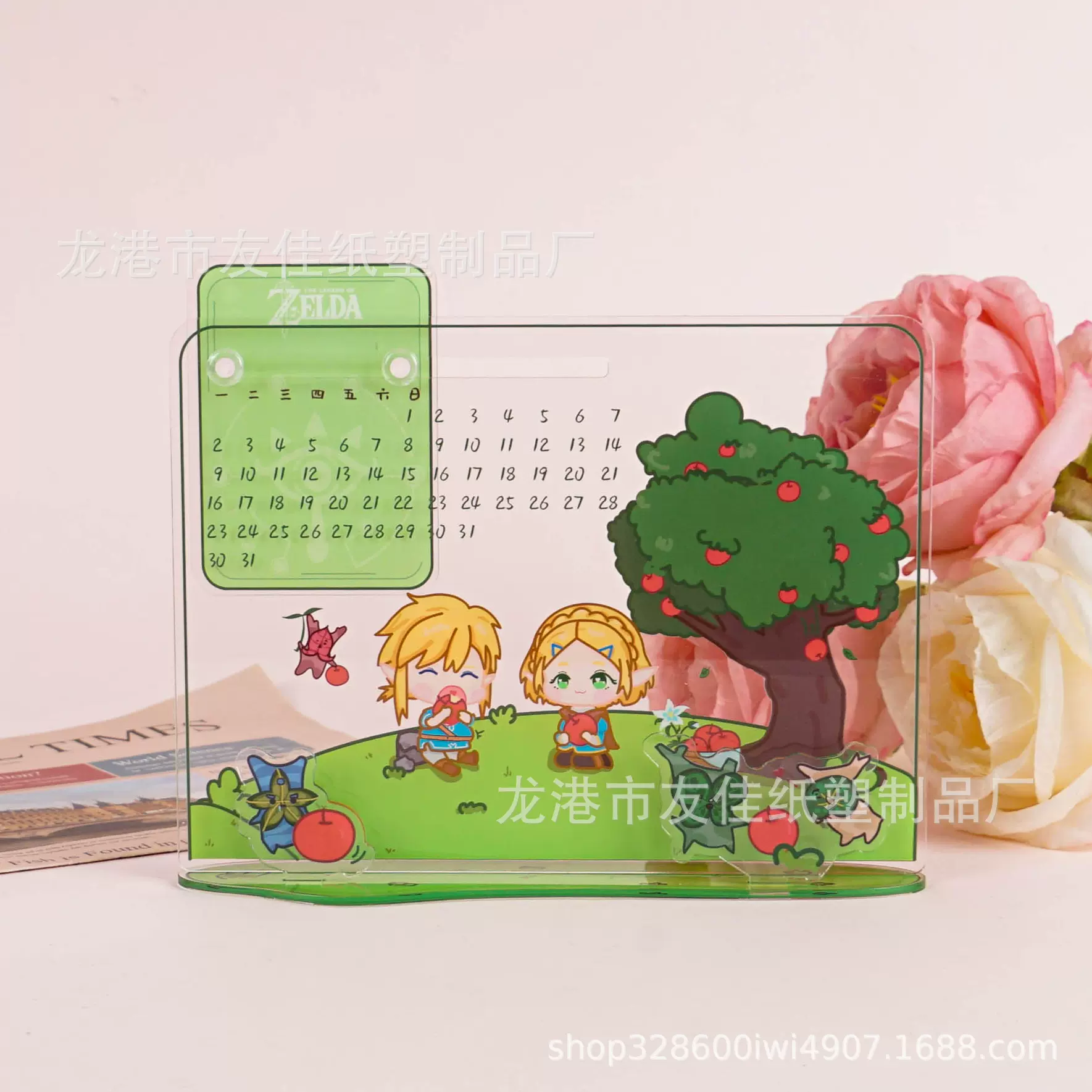 亚克力日历亚克力台历留言记事板桌面立牌可循环使可擦洗记事牌