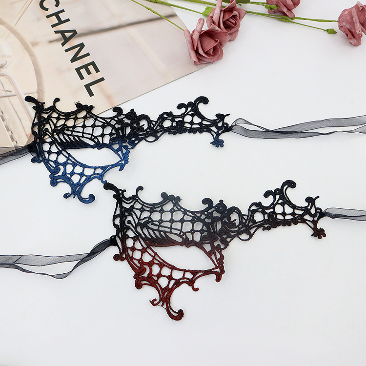 Máscara de Encaje Sexy para Carnaval, Accesorios de Halloween, Maquillaje para Actuaciones, Fiesta de Baile de Navidad, Media Máscara para Mujer