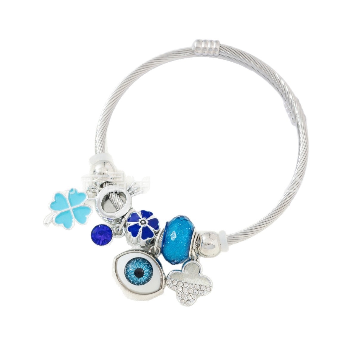 Brazalete Pan Jia, brazalete de explosión transfronteriza, diamante de diamante, ojo del demonio, mano de Dios, joyas de moda de amor de cuatro hojas image 6