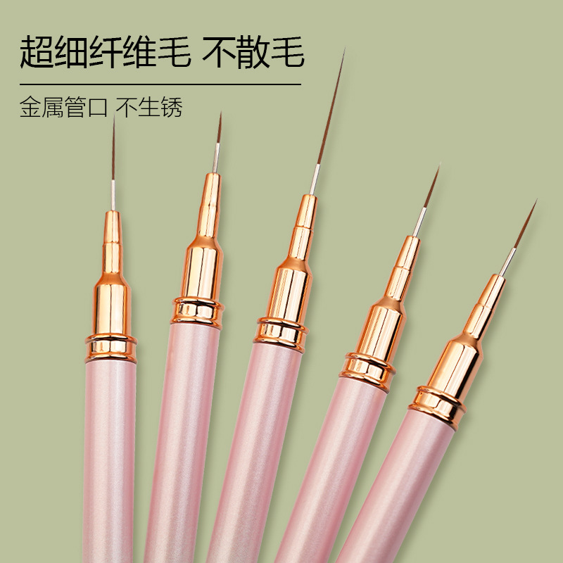 Aguja transfronteriza de uñas pencil color perla 5 conjuntos de estilo japonés de uñas gancho pencil herramientas de uñas