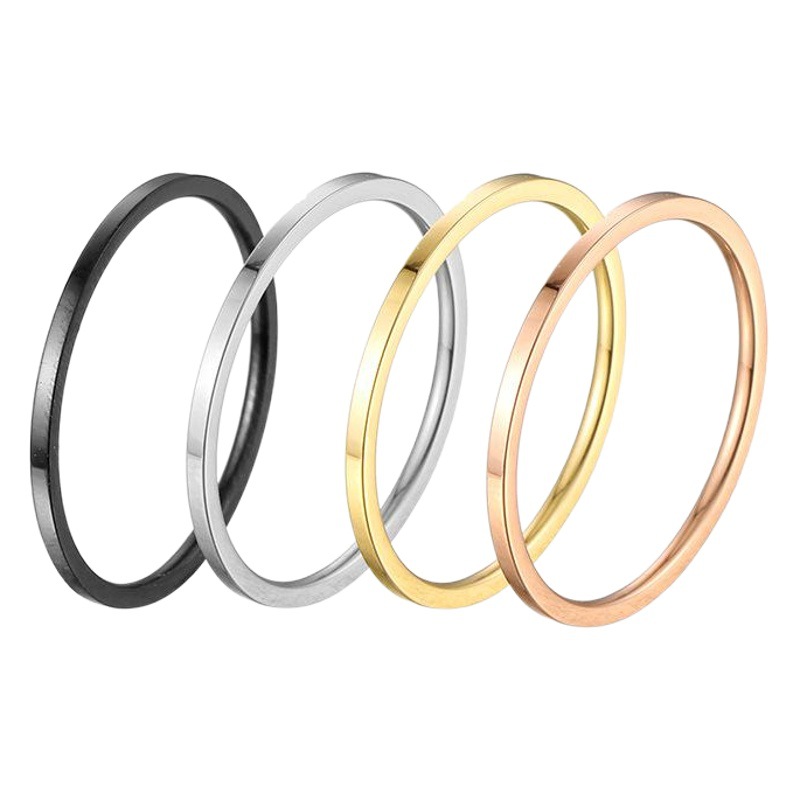 Anillo de las mujeres anillo de cola de comida simple anillo de acero inoxidable joyería de acero inoxidable Pareja caliente transfronteriza europea y americana