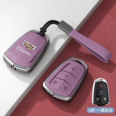 Car key bag – Gt4 Car Key Cases - standard-type-a-one-click-start-glow-purple-zinc-alloy-shell-hand-strap