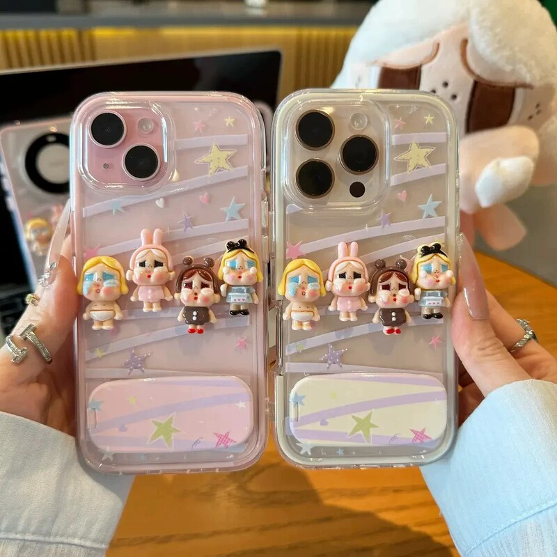 Suitable for Iphone17Promax Crying Baby Phone Case 3D Doll Star Stripes Apple 16 Anti-Fall Hard Case 12 Suitable for Iphone17Promax Crying Baby Phone Case 3D Doll Star Stripes Apple 16 Anti-Fall Hard Case 12