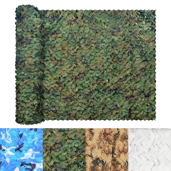 Camouflage Net for Outdoor Hunting, Camping, Forest Landscaping, Camouflage Net for Outdoor Garden Party Decoration, Sunshade Net